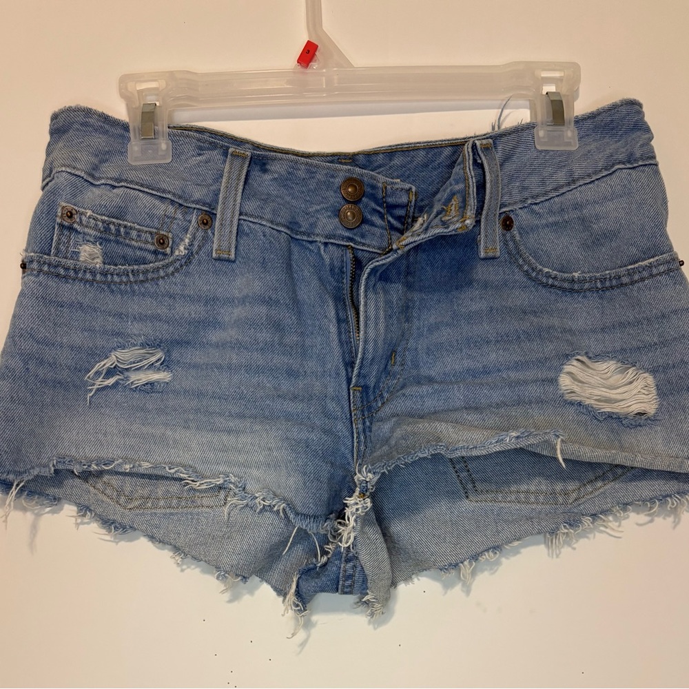 Levi's Blue Jean Shorts Distressed Cut-Off Style